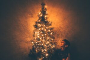 How did the Christmas tree become an essential part of Christmas festivities?